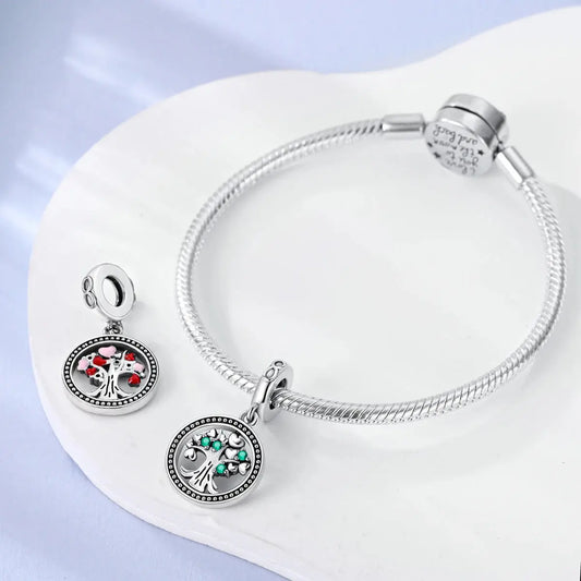 Silver Plated Chameleon Avocado Moon Spinning Eye Charms Fit Original Pandora Charm Beads Pendent Dangle Bracelet Woman Jewelry Scorpion-Planet